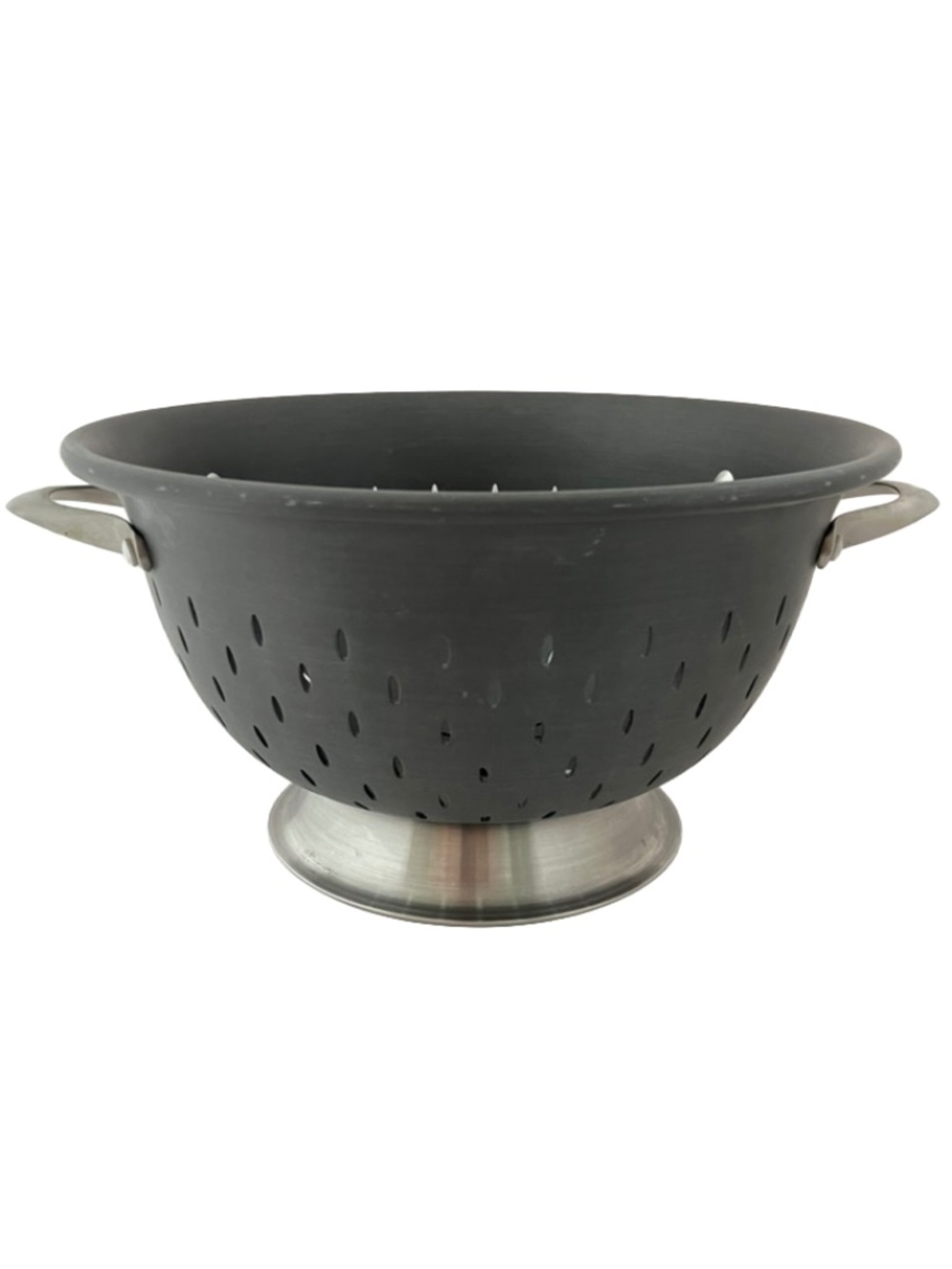 Large Calphalon ANODIZED COLANDER with BRUSHED STAINLESS STEEL HANDLES & BASE